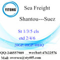 Shantou Port Sea Freight Shipping To Suez